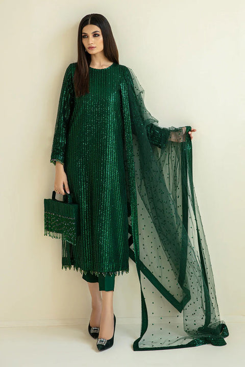 Baroque Luxury Net Embroidered 3 Piece Unstitched UF-36