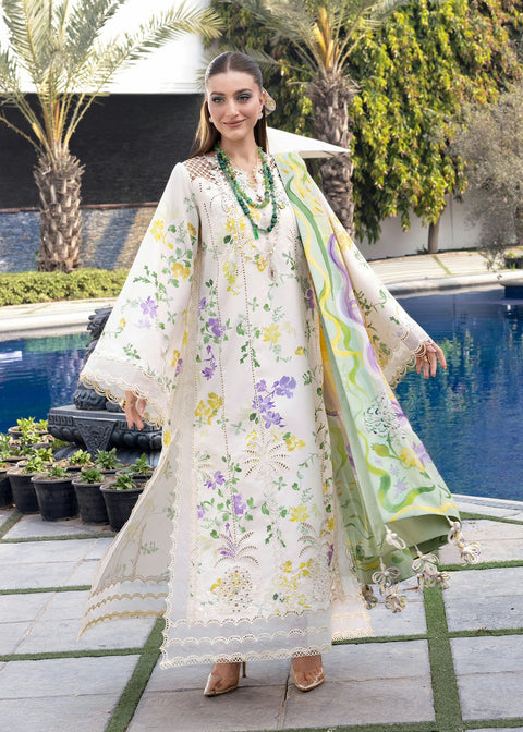 CRIMSON - Luxury Lawn Embroidered Unstitched 3 Piece - TROPIC TEASE - D4A