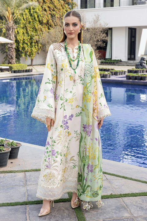 CRIMSON - Luxury Lawn Embroidered Unstitched 3 Piece - TROPIC TEASE - D4A