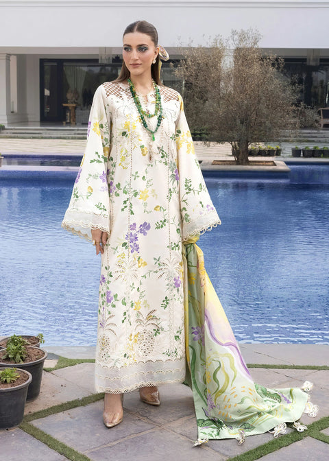 CRIMSON - Luxury Lawn Embroidered Unstitched 3 Piece - TROPIC TEASE - D4A