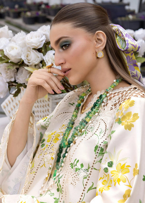 CRIMSON - Luxury Lawn Embroidered Unstitched 3 Piece - TROPIC TEASE - D4A