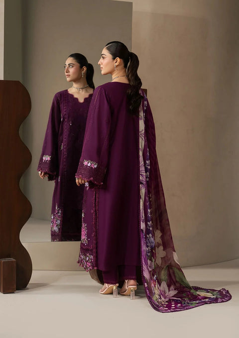 Elaf Premium - 3-piece luxury unstiched embroidered dress- (EHC-2B)