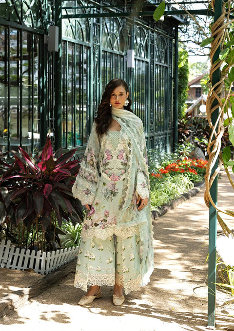 Elaf Premium Lawn Embroidered 3 Piece Unstitched - ESA-4B