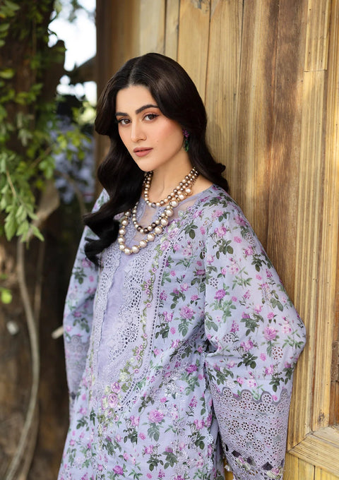 Elaf Premium Lawn Embroidered 3 Piece Unstitched - ERC-6B IRIS