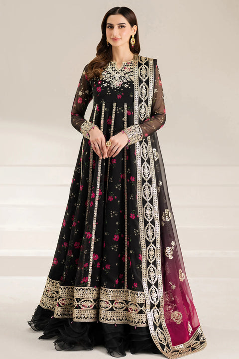 Farasha - Luxury Lawn Embroidered 3 Piece Unstitched - Fuchsia Night