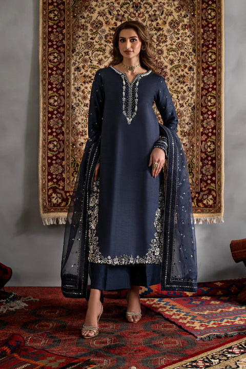 IZNIK 3pc Unstitched EMBROIDERED CHIFFON UE-478