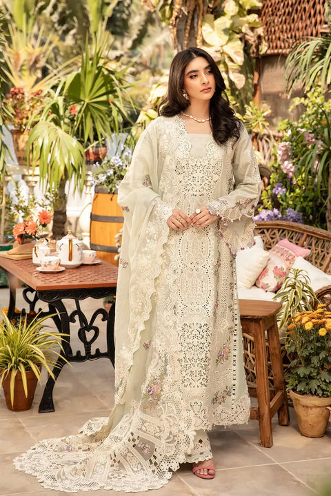 Elaf Luxury Lawn Unstitched Embroidered Collection with Cottom net Dupatta - ELM-1B SANAA