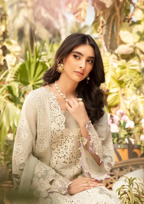 Elaf Luxury Lawn Unstitched Embroidered Collection with Cottom net Dupatta - ELM-1B SANAA