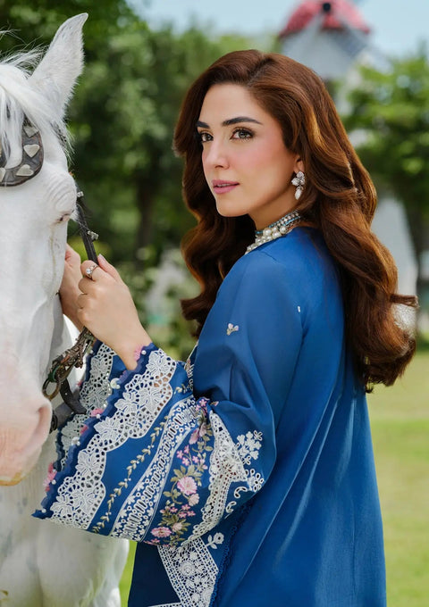 ELAF Embroidered Lawn Suits Unstitched 3 Piece 2B ZIVA - Luxury Collection