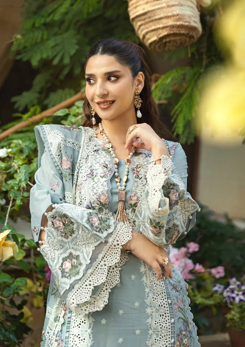 Elaf Premium Embroidered Luxury Lawn Unstitched 3Pc Suit ELM-3B