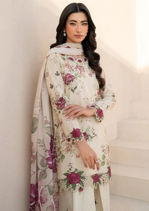 IZNIK -3 Piece Unstitched Embroidered Lawn Suit | EFL-05