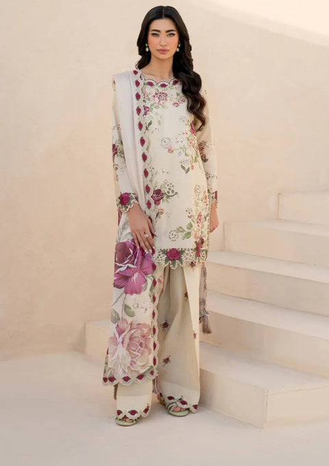 IZNIK -3 Piece Unstitched Embroidered Lawn Suit | EFL-05