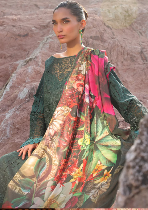 Imrozia Serene Embroidered Lawn Unstitched 3Pc Suit  SL 77 A Rameen