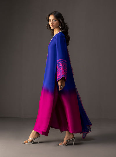 Zainab Chottani - 3 Piece Unstitched Embroidered and Printed SIlk Suit | MPT-SL1