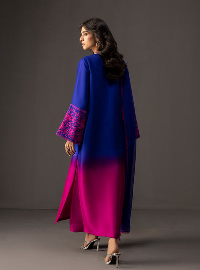 Zainab Chottani - 3 Piece Unstitched Embroidered and Printed SIlk Suit | MPT-SL1