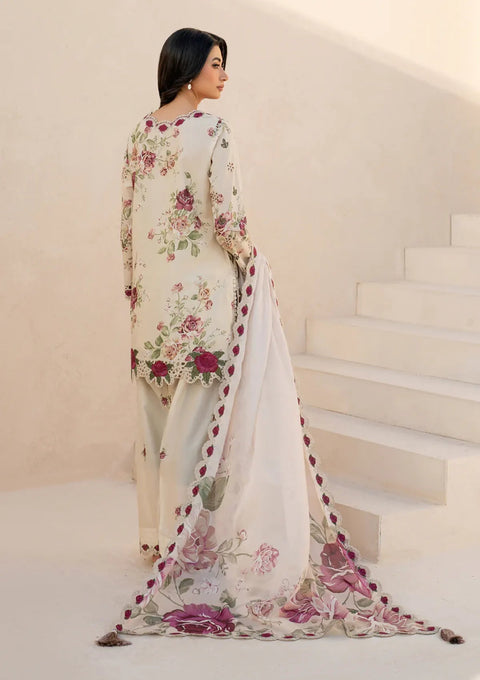 IZNIK -3 Piece Unstitched Embroidered Lawn Suit | EFL-05