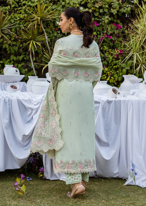 AKBAR ASLAM  LUXURY LAWN- 3PCS Embroidered Lawn Suits Unstitched - D#157 - Marais