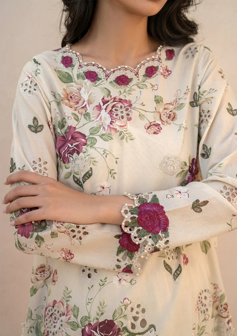 IZNIK -3 Piece Unstitched Embroidered Lawn Suit | EFL-05