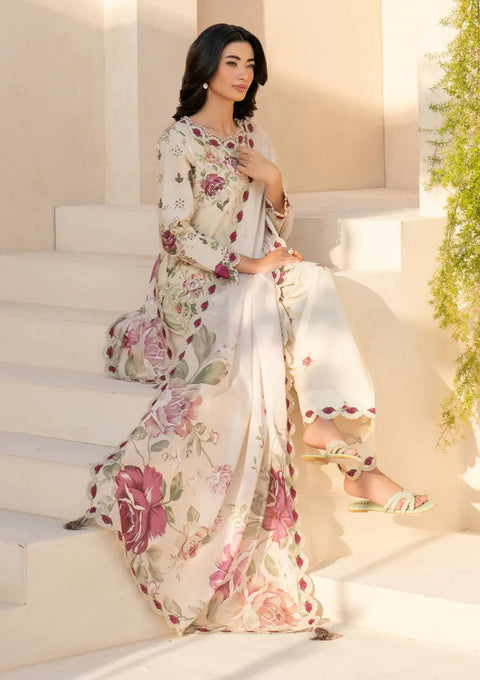 IZNIK -3 Piece Unstitched Embroidered Lawn Suit | EFL-05