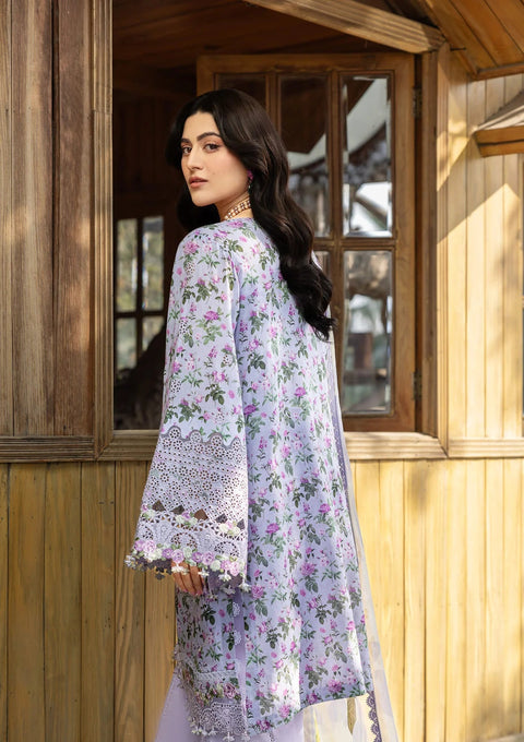 Elaf Premium Lawn Embroidered 3 Piece Unstitched - ERC-6B IRIS