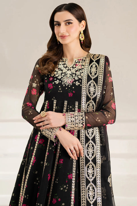 Farasha - Luxury Lawn Embroidered 3 Piece Unstitched - Fuchsia Night