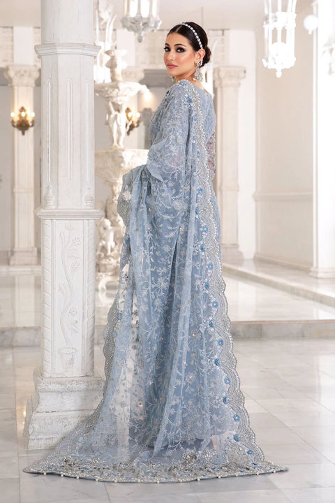 Maria B. Couture Sky Blue SAREE - MC-040