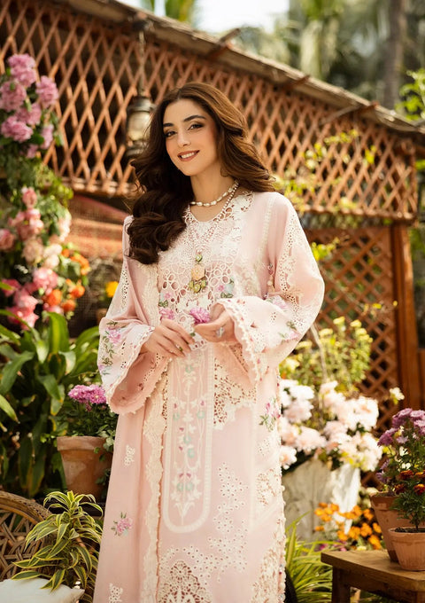 Elaf Luxury Lawn Unstitched Embroidered Collection with Cottom net Dupatta - ELM-2A MAHGUL