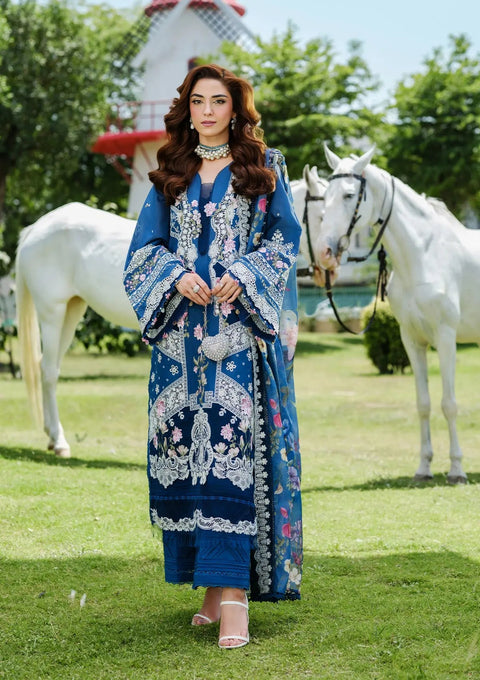 ELAF Embroidered Lawn Suits Unstitched 3 Piece 2B ZIVA - Luxury Collection