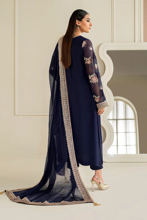 BAROQUE 3pc Unstitched EMBROIDERED CHIFFON PR-1143