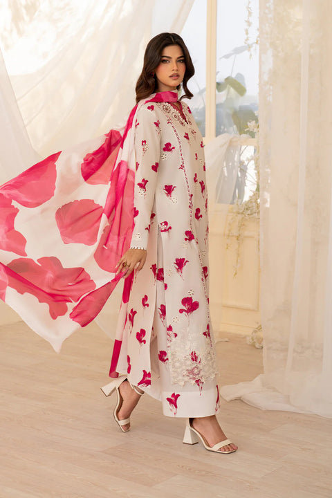 IZNIK -3 Piece Unstitched Embroidered Lawn Suit | EFL-443