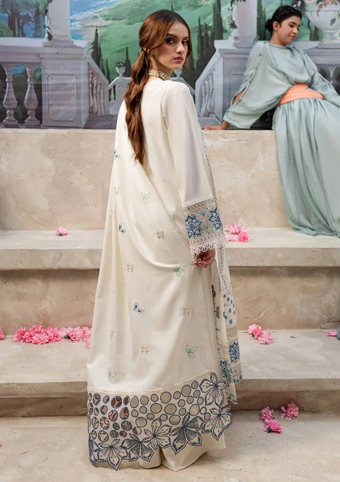 Winter Collection - Mahnur - Embroidered Marina Shirt Embroidered Dupatta Unstitched 3Pc Cecilia-01