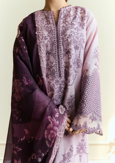 Zara Shahjahan - 3PC DHANAK EMBROIDERED SHIRT WITH PRINTED SHAWL AND TROUSER - KPR-Quince-D5