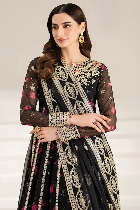 Farasha - Luxury Lawn Embroidered 3 Piece Unstitched - Fuchsia Night