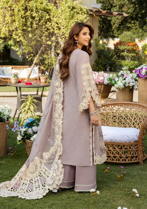 Elaf Luxury Lawn Unstitched Embroidered Collection with Cottom net Dupatta - ELM-1A RAHA