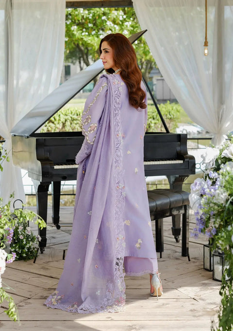 Elaf Luxury Lawn Unstitched Embroidered Collection with Cottom net Dupatta - PARIS HUES
