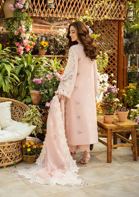 Elaf Luxury Lawn Unstitched Embroidered Collection with Cottom net Dupatta - ELM-2A MAHGUL