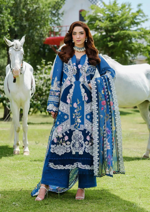 ELAF Embroidered Lawn Suits Unstitched 3 Piece 2B ZIVA - Luxury Collection