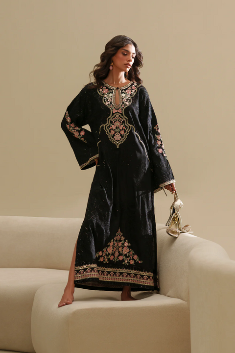 Ethnic Silk Unstitched 2PC Heavy Embroidery Suit - D116