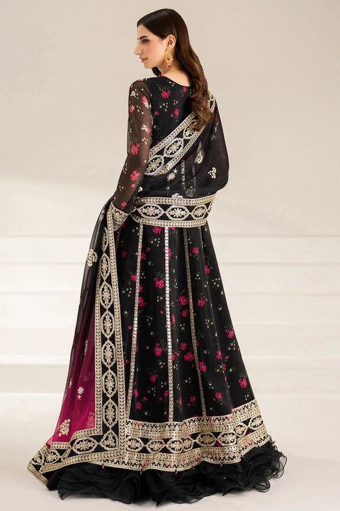 Farasha - Luxury Lawn Embroidered 3 Piece Unstitched - Fuchsia Night