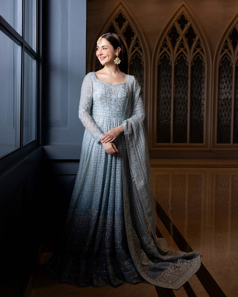 FAIZA SAQLAIN - Embroidered Unstitched 3 Piece Net Suit FSC-MIYAH-24-Party Wear