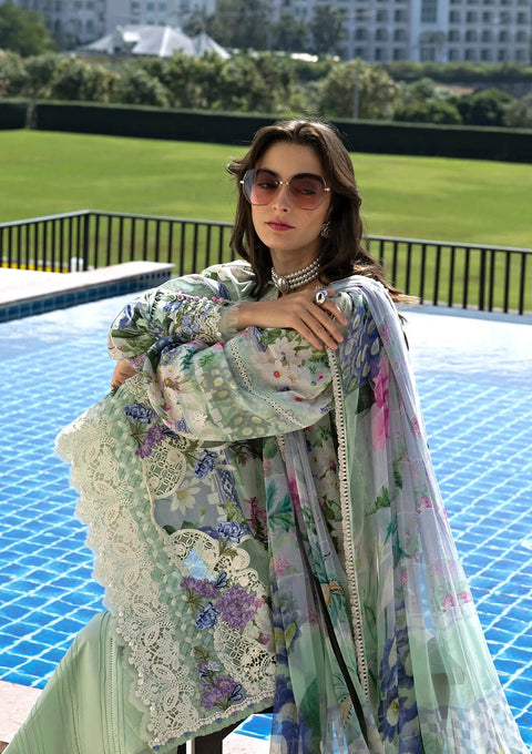 ELAF - 3 Piece Unstitched Embroidered Lawn Suit ESA-6B