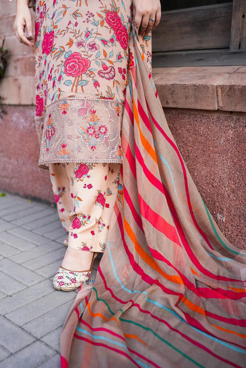 Aneelas - Luxury Lawn Embroidered 3 Piece Unstitched - ACL-EID-08