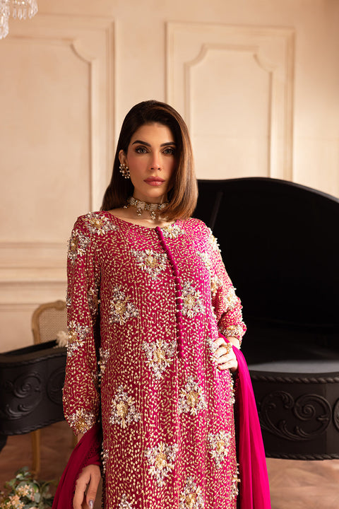 JAZMIN Wedding Chiffon Embroidered Unstitched Collection  ML-01