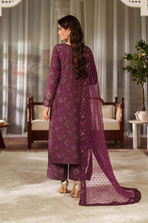 IZNIK - 3 Piece Unstitched Embroidered Lawn Suit : UE-538