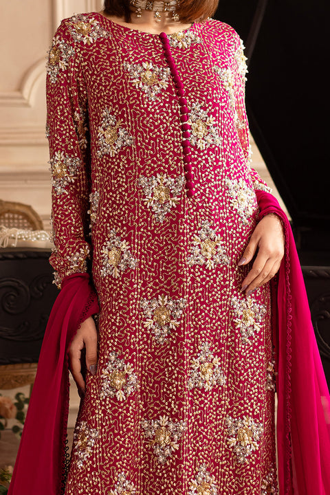 JAZMIN Wedding Chiffon Embroidered Unstitched Collection  ML-01