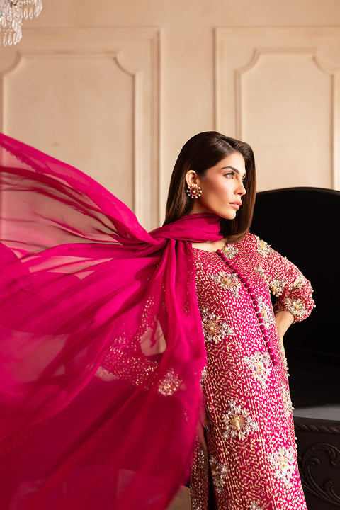 JAZMIN Wedding Chiffon Embroidered Unstitched Collection  ML-01