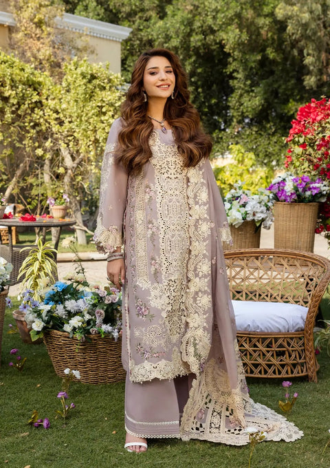 Elaf Luxury Lawn Unstitched Embroidered Collection with Cottom net Dupatta - ELM-1A RAHA