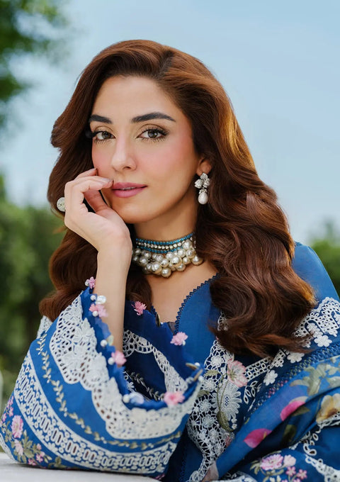 ELAF Embroidered Lawn Suits Unstitched 3 Piece 2B ZIVA - Luxury Collection