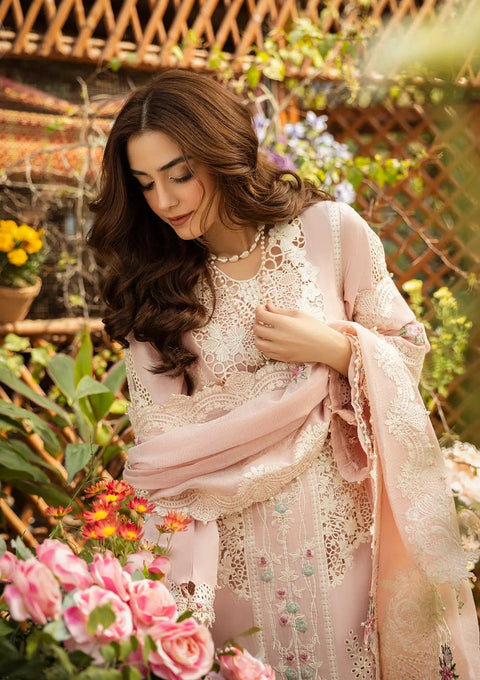 Elaf Luxury Lawn Unstitched Embroidered Collection with Cottom net Dupatta - ELM-2A MAHGUL