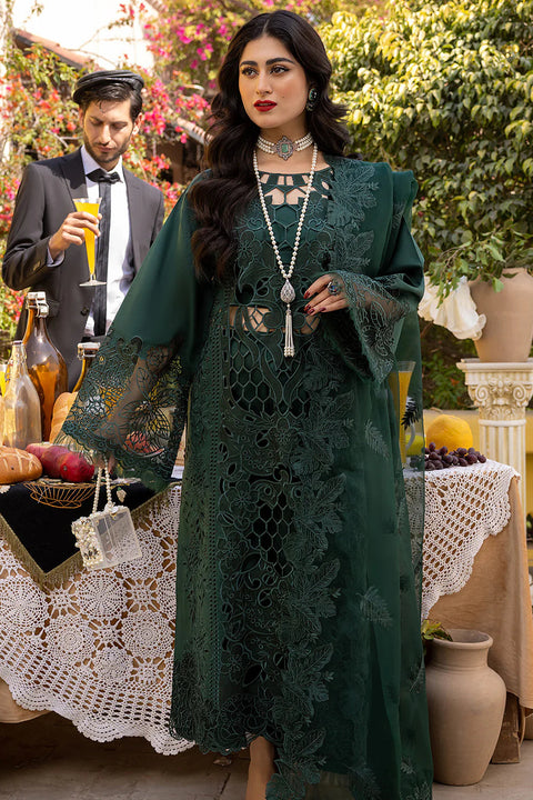 Bin Ilyas- Luxury Lawn Embroidered 3 Piece Unstitched - Grn-01